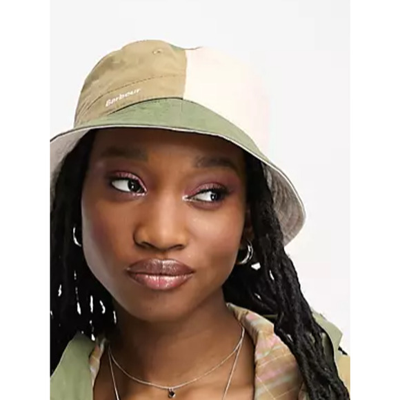 Barbour  Women's color block bucket hat One Size  green NWT - Picture 4 of 8
